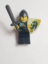 Lego Castle Kingdoms Dragon Knight Quarters Minifigure W Shield & Sword cas439