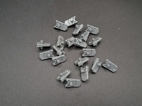 LEGO - 20x - Blaster Part - Projectile Launcher Part - Grey - 15392