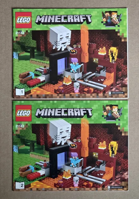 LEGO Manual Only 21143 Minecraft Paper Instructions The Nether Portal