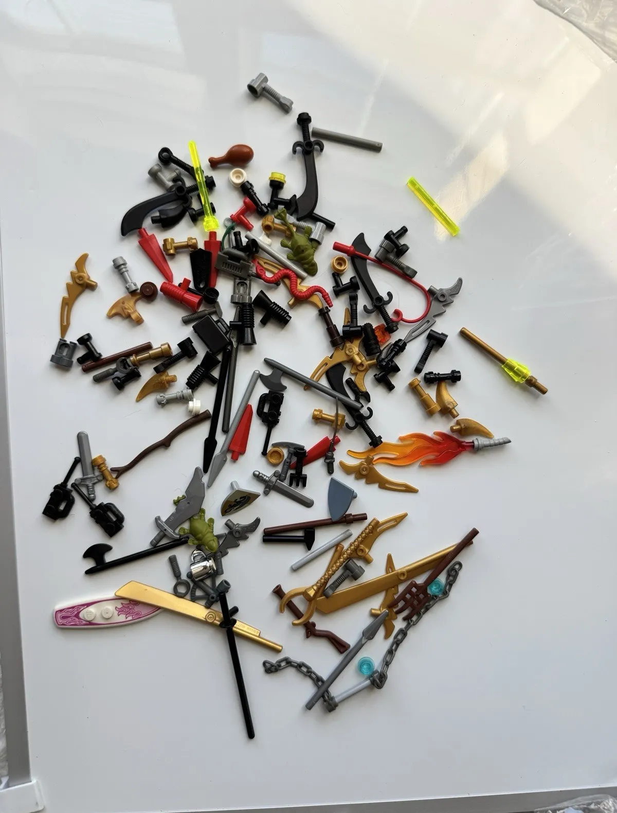 LEGO Minifigure Accessories & Weapons Parts Bulk Lot, Multicolor, 10+ Pieces