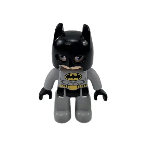 LEGO DUPLO Batman Figure Lego Ville Black Cowl Dark Bluish Gray Suit Toy