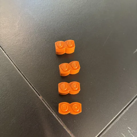 (4 Pcs) LEGO Parts - Burnt Orange Brick, 1 x 2 with Log Profile - No 30136