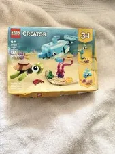 Lego Creator Dolphin And Turtle 31128 137 Pieces Age 6+ Building Toy 2022 New