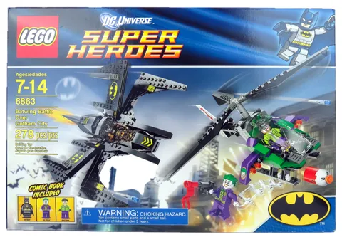 Lego 6863 Batwing Battle Over Gotham City 278 Pcs 3 Minifig's RETIRED BNISB