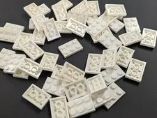 Lego 50 New White Plate 2 x 3  # 3021 MOC Bulk Parts Lot