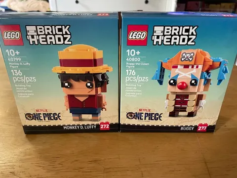 Lego BrickHeadz Netflix One Luffy & Buggy 40800 & 40799 MISB BRAND NEW