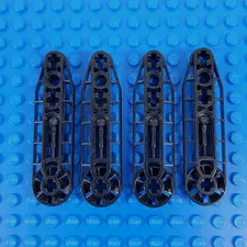 4X Vintage LEGO Technic BLACK 1x7 Liftarm Modified Fan Lot Part 32177