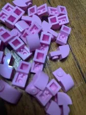 LEGO-NEW- #5841-BRIGHT PINK-SLOPE CURVED 2 X 1-RECESSED STUD-10 PIECES