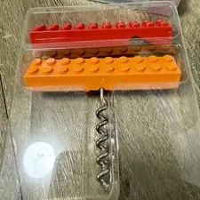 LEGO Corkscrew & Bottle Opener 4494715 Red Orange Vintage 2006 w/ Box