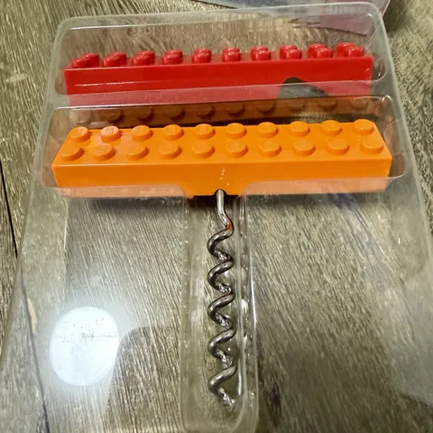 LEGO Corkscrew & Bottle Opener 4494715 Red Orange Vintage 2006 w/ Box