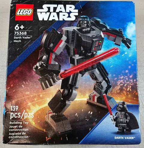New Lego Star Wars 75368 Darth Vader Mech Building Set 139 pcs Box Damage