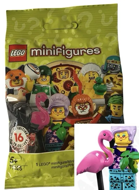 Lego Series 19 71025 #12 Gardener Flamingo Lady Minifigure CMF RETIRED NEW Toys