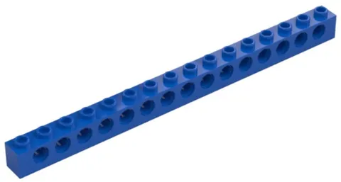 Lego Blue TECHNIC Brick 1 x 16 with Holes Qty 1 Part 3703 T1