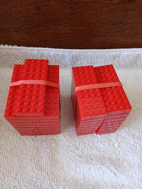 33 Pieces Lego Blocks Red 4 X 10