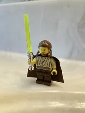 LEGO Star Wars Qui-Gon Jinn Vintage Minifigure W/Light Saber RARE Chrome