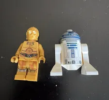 LEGO Star Wars C-3PO and R2-D2 Minifigure Lot of 2