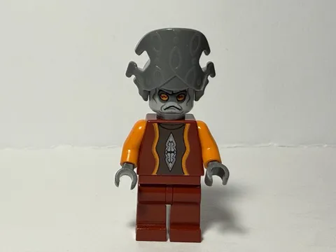 LEGO Star Wars Minifigure Gray Helmet Dark Red Outfit Orange Arms 1pc