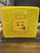 Lego - Yellow Project Case - Collectors Organizer Storage Minifig - Silly Face