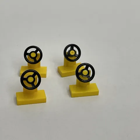 Lego 3829 Yellow Replacement Add-on Pieces Parts Lot of 4