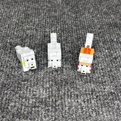 Lego Wolf Minifigure Brick Built Minecraft 21269 minewolf09 Lot
