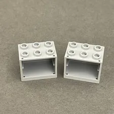 Lego 92410 Light Blue Gray Replacement Parts Pieces Lot of 2