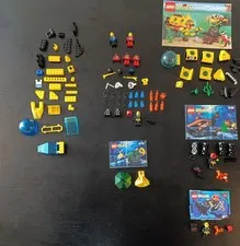 lego aquazone vintage pieces 6110. 6442. 6115. 6135. Trans orange pieces.