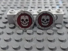 Lego 7091 - Castle Round Shield with Skull - Used (2)