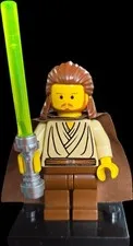 Lego Star Wars Qui-Gon Jinn  Yellow Head 7161 7121 7101 Episode 1, D03
