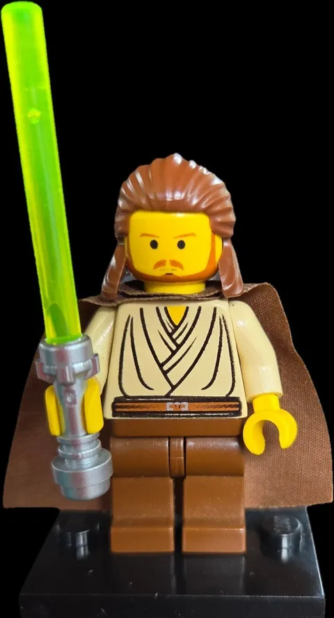 Lego Star Wars Qui-Gon Jinn  Yellow Head 7161 7121 7101 Episode 1, D03