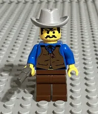 LEGO Minifigure - Cowboy (Flatnose Curry) ww013 Western Cowboys 6765