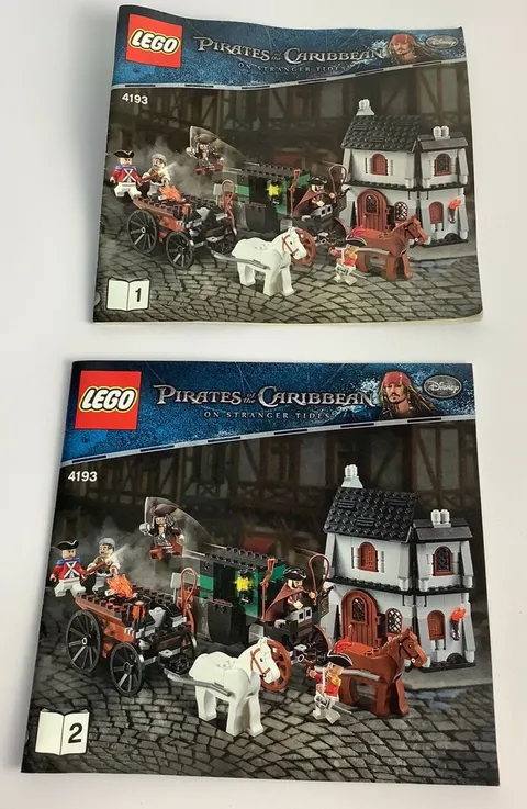 Lego Pirates of the Caribbean set 4193 Instructions 1&2 Books only!