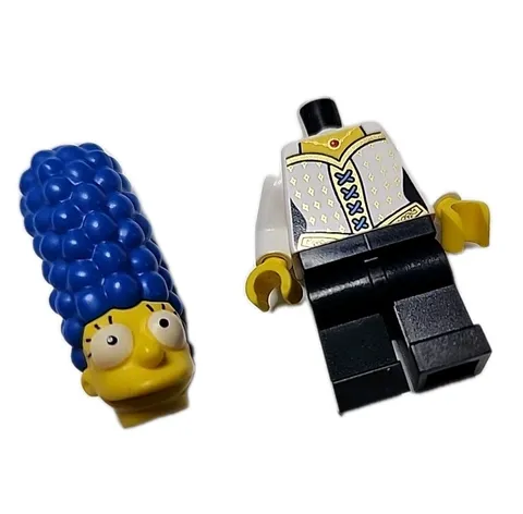 LEGO Female Queen WHITE MINIFIG TORSO Castle Marge Simpson Minifigure Head Parts