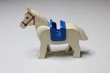 LEGO Castle White Horse With Blue Saddle 4491
