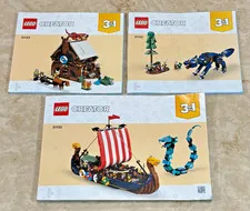 LEGO Creator 31132 Viking Ship & Midgard Serpent Instruction Manuals ONLY