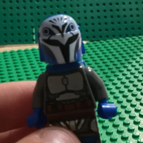 LEGO Plastic Minifigure Blue Helmet Character Figure w/ Backpack Accessory