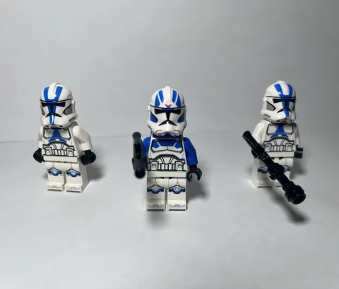 LEGO Star Wars 501st Legion Clone Trooper Lot of 3 w/ 2 Blasters
