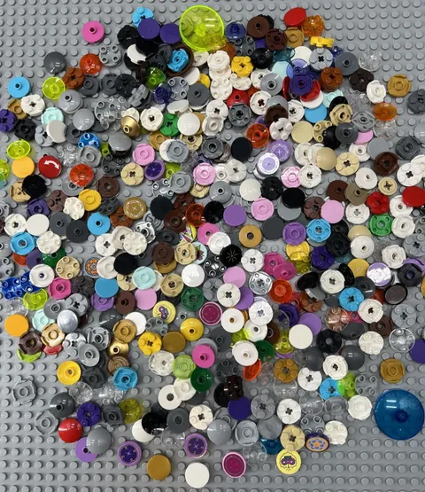 Lego Huge Bulk Lot of 2x2 Round Plates (4032); Some W/Stickers