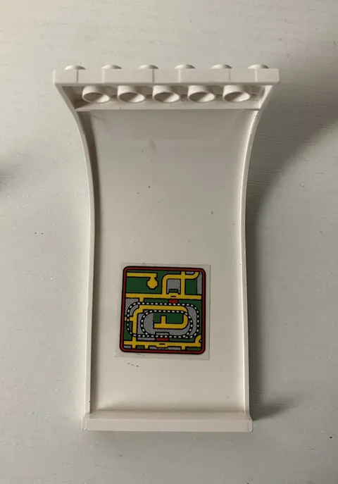 Lego Vintage Panel 6x6x9 curved top Shuttle Map Schedule 6399 Airport 1990 Rare