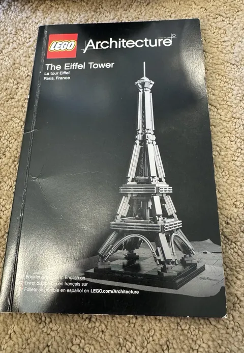 LEGO ARCHITECTURE: The Eiffel Tower with Manual-100% Complete