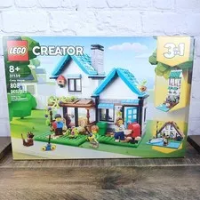 LEGO CREATOR: Cozy House (31139) 3 In 1 Blue Roof Mini Figures Gift