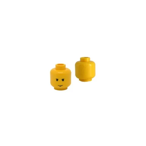 LEGO Head Black Upper Eyelids and Chin Dimple, Neutral Pattern inv.617