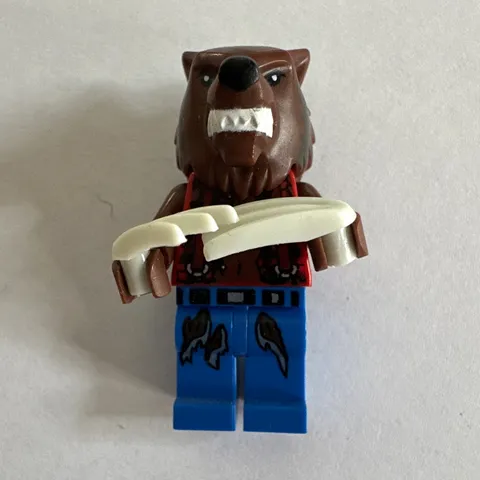 LEGO Minifigures Series 4 Werewolf Minifigure w/ Blue Legs & Bone Accessory