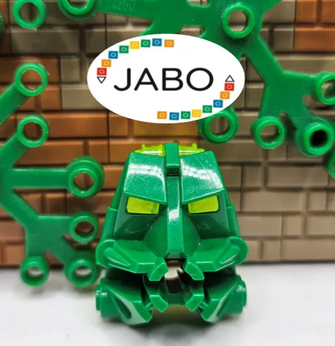 (S17 / 9 / 13) LEGO Bionicle 32553c02 Head Connector Trans Neon Green Eyes