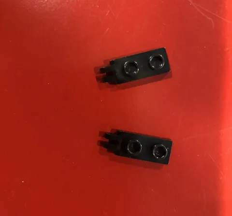 LEGO PART 4276b HINGE PLATE 1x2 HOLLOW STUD WITH 2 FINGERS (BLACK)