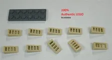 LEGO NEW 1x2x0.7 Tan Slope (18°) with Grille (10x) 6294481 Brick 61409
