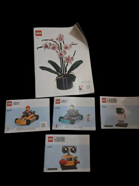 Lot Of 5 Lego Instruction Manuals - Flowers 10311, City 60400, Brick Headz 40619