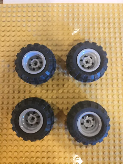 LEGO 56x26 WHEEL LOT OF 4 Tires/Wheels 56145 / 55976 - Gray 
