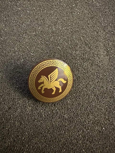 LEGO Brown Circular Or Round Battle Goddess Shield Part - Pegasus Design - New