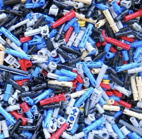 LEGO Lot Of 200 pieces Technic Mindstorms Pins Axle Pegs Pins Clips Connectors