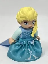LEGO Duplo Disney Frozen Princess Queen Elsa Skirt Dress Blue Minifigure